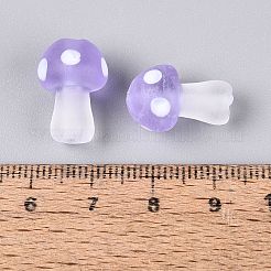 Hebras de cuentas de cristal de murano hechas a mano heladas&nbsp;LAMP-N038-08E