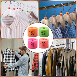 224 шт. 16-х цветные пластиковые маркеры размеров вешалок для брюк&nbsp;KY-CP0001-12