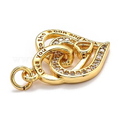 Латунные микро проложить кубического циркония подвески ZIRC-O039-18G