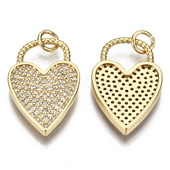 Латунные микропаве прозрачные подвески с фианитом&nbsp;ZIRC-S067-066-NF