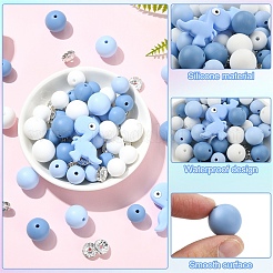 47 pz 7 stili di perline in silicone a forma di cartone animato&nbsp;FIND-YW0010-39A