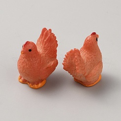 Ornamenti di gallina 3d in resina&nbsp;DJEW-WH0042-70A
