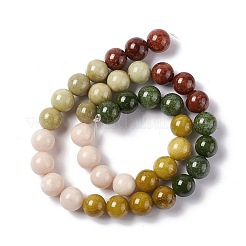 Hilos de abalorios de jade blanco natural&nbsp;G-I334-07C