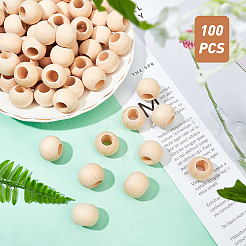 100 шт. натуральные необработанные деревянные бусины WOOD-OC0001-82