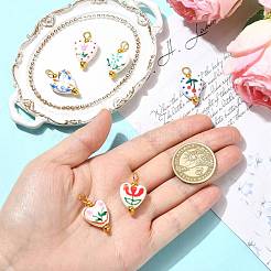 6 pendentif en porcelaine fait main&nbsp;PALLOY-FS00086