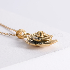 Винтажные ожерелья с цветочным кулоном из нержавеющей стали 304 для женщин TT4094