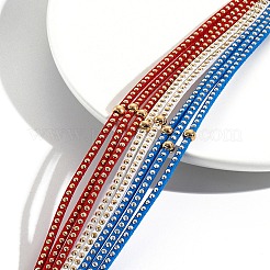 Armband aus Kunstleder im Stil der amerikanischen Flagge&nbsp;PW-WG35B3F-01