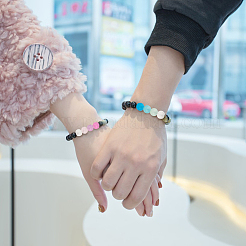 72 шт. 4-цветные подвески-коннекторы из искусственного нефрита&nbsp;PALLOY-GO00032