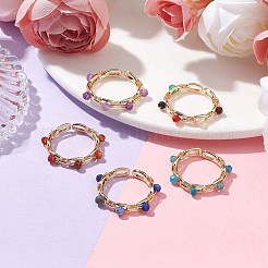 Открытые манжеты в форме цепочки из латуни RJEW-JR00712