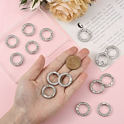 16 шт. Кольца пружинные со стразами из сплава&nbsp;FIND-SP0004-52C