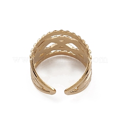 Ионное покрытие(ip) 304 нержавеющая сталь бесконечность открытые манжеты кольца для женщин RJEW-G285-12G