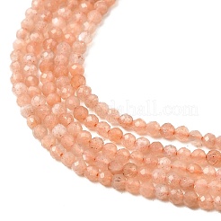 Натуральный персиковый лунный камень&nbsp;G-F619-19A-2mm
