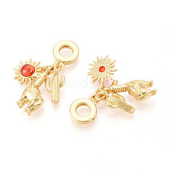 Европейские подвески из латуни и стекла KK-N271-14G