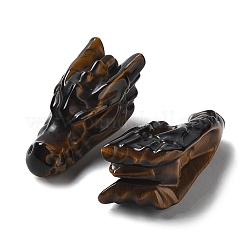 Натуральные лечебные фигурки головы дракона с тигровым глазом DJEW-L010-05F