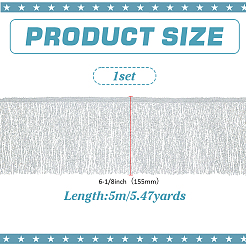 Кружевная лента из полиэстера с кисточками&nbsp;OCOR-FG0002-45B