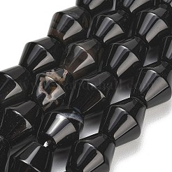 Natürliche schwarze Achat Perlen Stränge&nbsp;GG-L001-D01-01