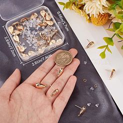 30 шт. латунные серьги-гвоздики DIY-CN0002-50