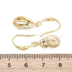 Серьги-подвески с микропаве из латуни и разноцветными кубическими цирконами EJEW-F362-13G