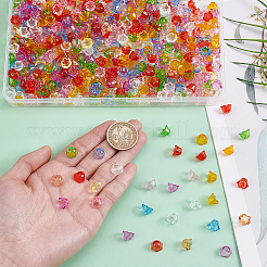 500 шт. Прозрачные акриловые бусины&nbsp;TACR-ME0001-01