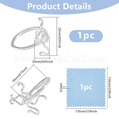 1 pièce réglable 925 anneaux en argent réglables accessoires de bague&nbsp;FIND-DC0006-64P