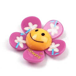 Большие подвески из непрозрачного акрила с принтом&nbsp;MACR-I035-01A