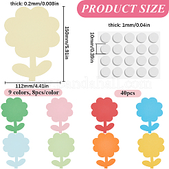 8 juego de papel de flores para decoración del hogar&nbsp;AJEW-SP0001-32A