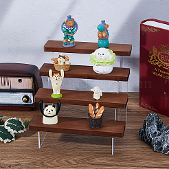 4-ярусный деревянный акриловый органайзер&nbsp;ODIS-WH0070-13A