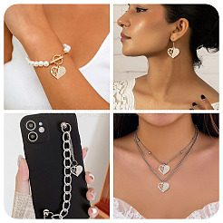 16 colgante de aleación con micropavé de rhinestone en 2 colores&nbsp;FIND-TA0010-15