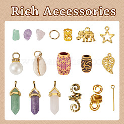 Наборы для плетения дредов из сплава своими руками DIY-TA0004-48