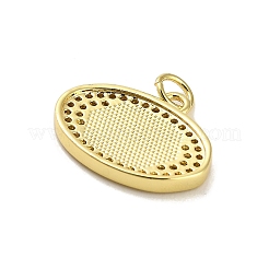 Латунные микропаве прозрачные подвески с фианитом&nbsp;KK-K365-02H-G