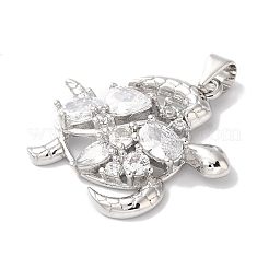 Подвески из латуни и прозрачного циркония с покрытием стойки&nbsp;KK-L216-057P