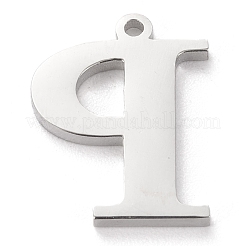 Colgante de letra de acero inoxidable 304 resistente al deslustre con engastes de rhinestone.&nbsp;LS-STAS-J028-01P
