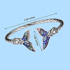 Браслет-манжета из эмалированной стали с хвостом русалки JB744A