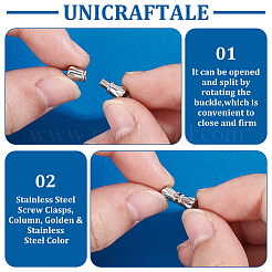 4 шт. 2-х цветные винтовые застежки из нержавеющей стали 304 STAS-UN0061-27