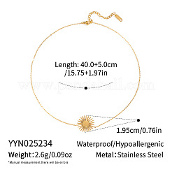 Collane con ciondolo a forma di sole in acciaio inossidabile 304 per donna&nbsp;TS3630