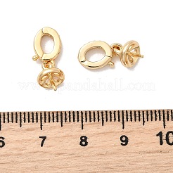 Латунные микро проложить кубического циркония кулон поручительств KK-Z131-02G