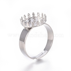 Не тускнеющие регулируемые кольца для пальцев из нержавеющей стали 304 X-STAS-E474-50