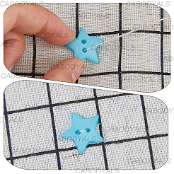 Пуговицы из смолы 300шт 5 цвета&nbsp;DIY-CY0002-22A