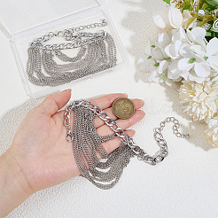 4 pièce de bracelets de cheville en alliage multicouche avec pompon et décoration pour talons hauts pour femmes&nbsp;AJEW-PH0007-78P