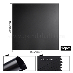 塩ビシート  正方形  ブラック  300x300x0.1mm&nbsp;DIY-WH0578-61