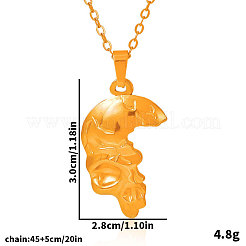 Женские ожерелья с подвеской в виде получерепа из нержавеющей стали 304 FV7177-2