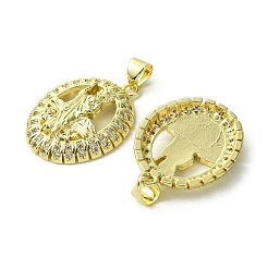 Pendentifs avec zircon cubiques à micro-pavés en laiton&nbsp;KK-H472-53H-G