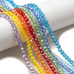 7 нить 7 цвета гальваники прозрачные стеклянные бусины пряди&nbsp;EGLA-FP0001-03
