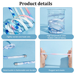 12 комплект 12-х цветных эластичных шнурков из полиэстера без завязок AJEW-PH0004-36