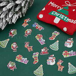 100 шт. 10 стиля рождественские 2-дырочные пуговицы из клена&nbsp;WOOD-SP0001-67