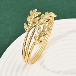 Браслеты-манжеты из нержавеющей стали 304 для женщин BJEW-D356-02A-G