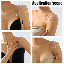 Железный горный хрусталь сексуальный плечевой бюстгальтер цепочка для тела FIND-FH0008-14G