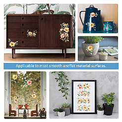 4 шт. 4 стиля водонепроницаемые декоративные наклейки из ПВХ с изображением цветов и ангелов DIY-WH0657-049