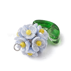 Подвески-цветы из стеклянных бусинок&nbsp;PALLOY-MZ00521-03