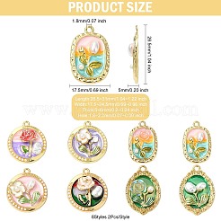 16шт 8 стиля подвески из сплава с эмалью FIND-CJ0004-56